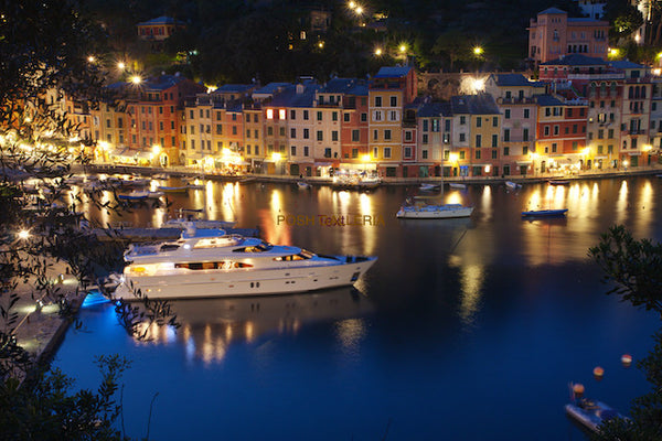 Yacht in Portofino Harbor, Italian Riviera, Italy