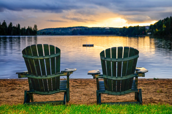 LAKE PIER WITH TWO CHAIRS 2