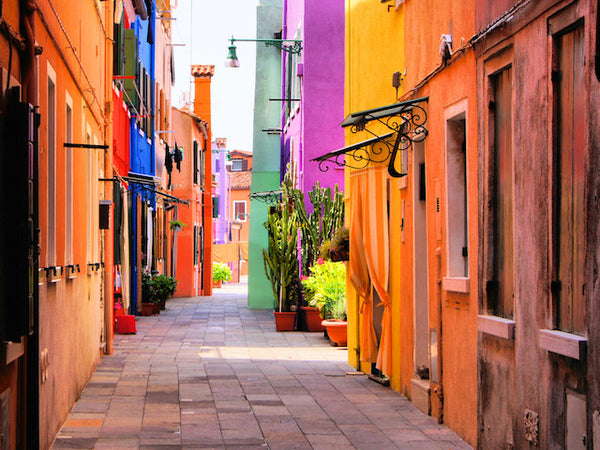 Colored Alley, Burano, Italy