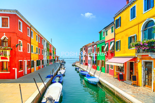 Colorful Fishermen's Houses, Burano, Venice, Italy