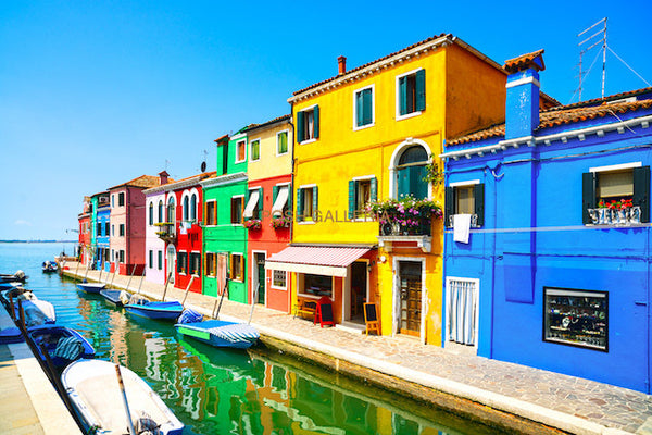 Colorful Canal Houses, Burano, Italy